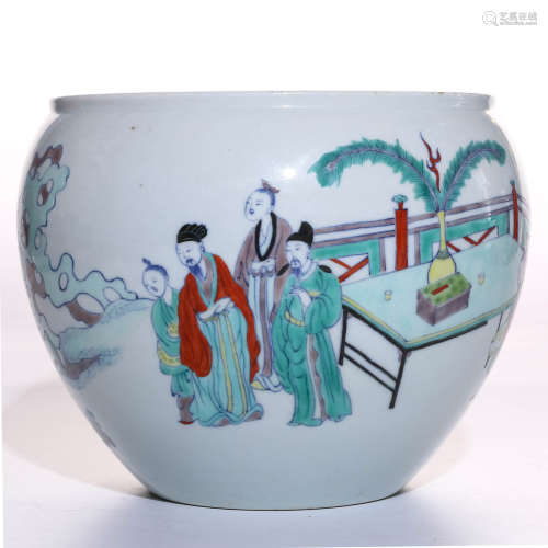 A Chinese Wu-Cai Glazed Porcelain Water Bowl
