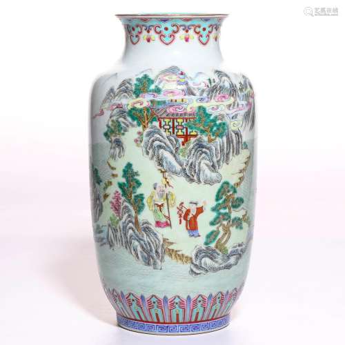 A Chinese Famille-Rose Porcelain Vase