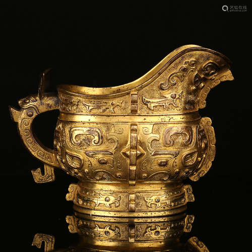 A Chinese Gilt Bronze Vase