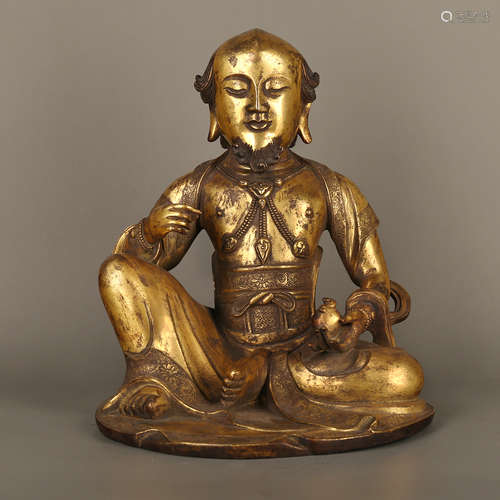 A Chinese Gilt Bronze Figure of Buddha