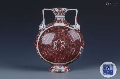 A Chinese Iron-Red Glazed Porcelain Vase