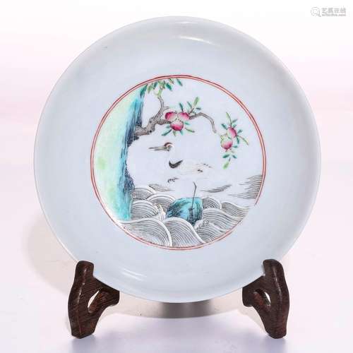 A Chinese Famille-Rose Porcelain Plate