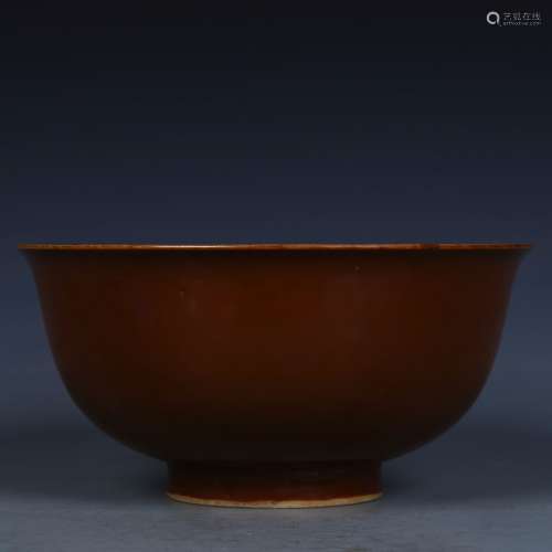 A Chinese Purple and Blue Glazed Porcelain Bowl