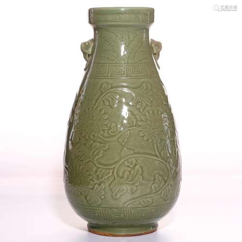 A Chinese Celadon Glazed Porcelain Vase