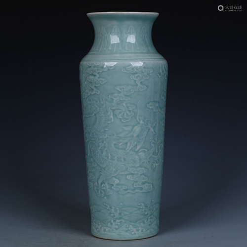 A Chinese Celadon Glazed Porcelain Vase