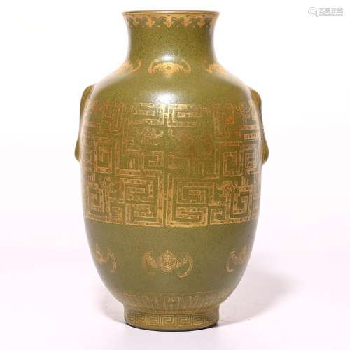 A Chinese Tea-Dust Glazed Porcelain Vase