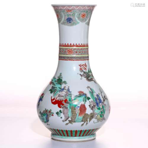 A Chinese Wu-Cai Glazed Porcelain Vase