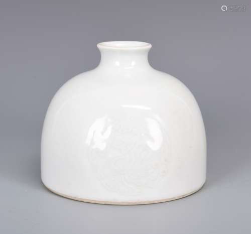 WHITE GLAZED BEEHIVE WATERPOT WITH MARK