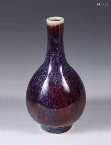 FLAMBE GLAZED PORCELAIN VASE