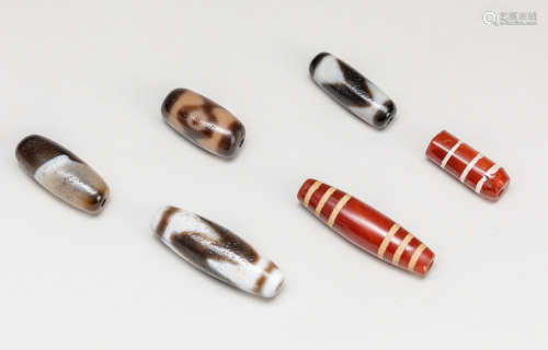 Set Of Tibetan Antique Dzi Beads