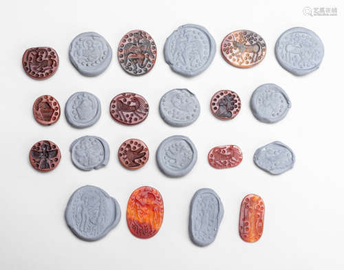Group Sassanid Style Ancient Agate Seals