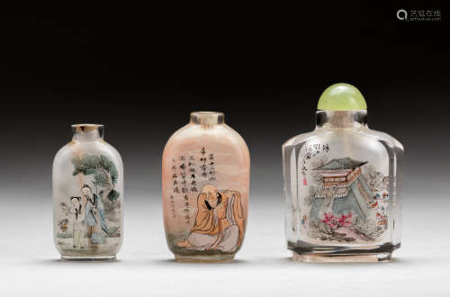Set Of 20th Chinese Inside Painting Snuff Bottles