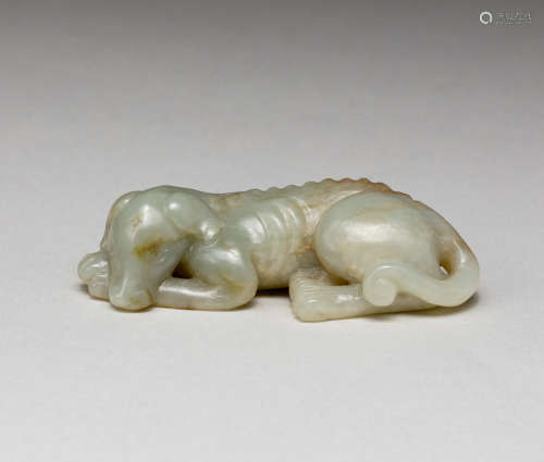 Song Style Important Chinese Antique Jade Dog