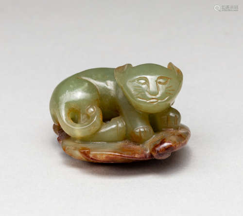 Ming Style Chinese Antique Yellow Jade Huanhuan