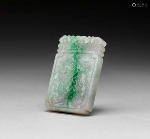 19th Chinese Antique Jade Jadeite Plaque