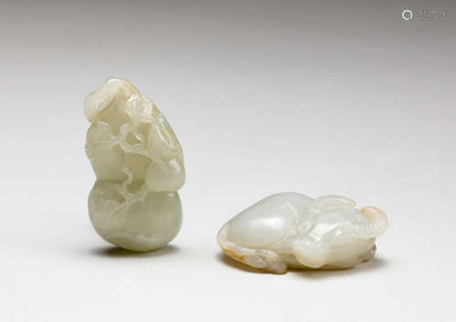 Group Of 18-19th Chinese Antique White Jade Pendants