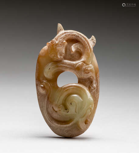 Han Style Chinese Antique Jade Pendant