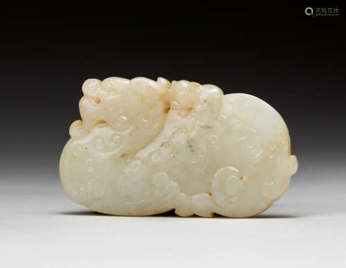 Ming Style Chinese Antique White Jade Pendant