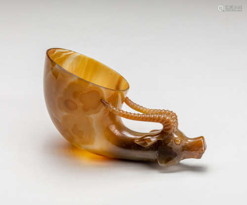 Important Antique Carved Agate Cup