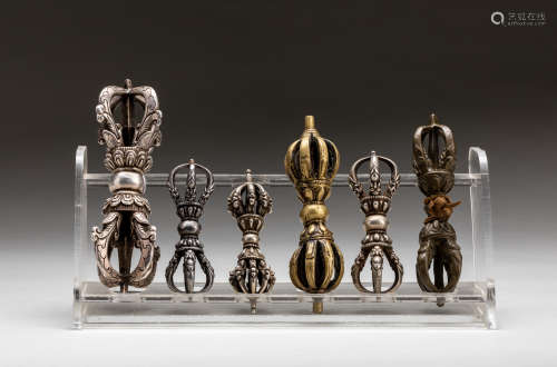 Set Of 18-19th Tibetan Antique Vajras