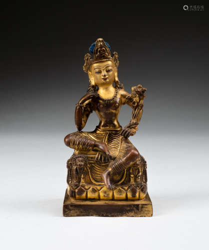 Pala Emperor Period Tibetan Gilt Bronze Buddha