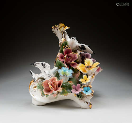 Italy Capodimonte Porcelain Flowers