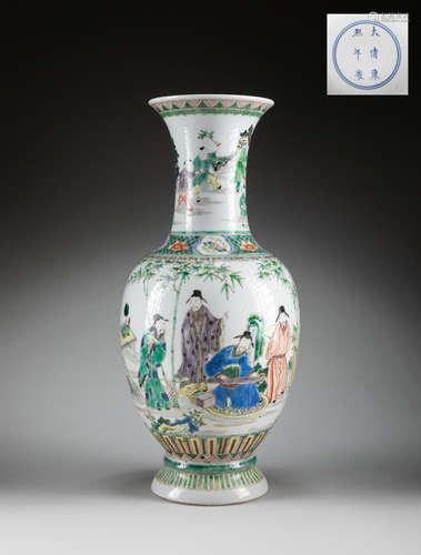 Republic Period Chinese Antique Wucai vase