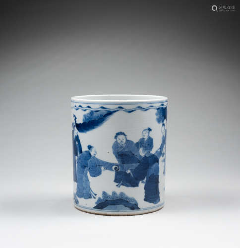 Chinese Antique Blue& White Brushpot