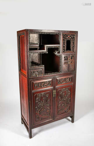 Chinese Antique Wood Display Cabinet