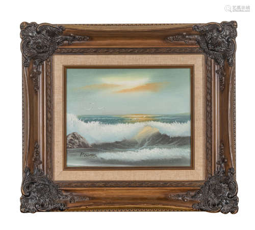 Vintage Original Seascape Oil Painting