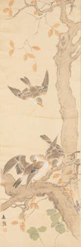 Japanese Antique Painting Birds