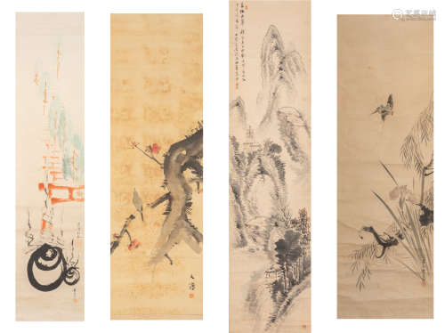 Group Of Japanese Antique Paintings
