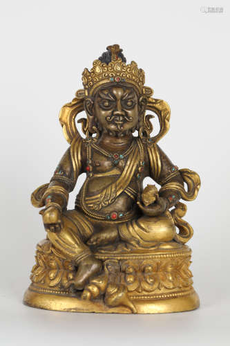 18th  Gold bronze gold god of wealth