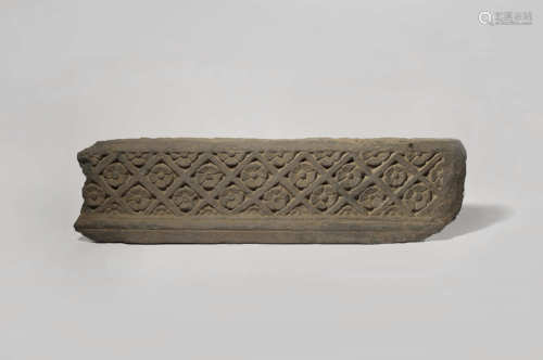 A GANDHARAN GREY SCHIST FRAGMENT OF A FRIEZE