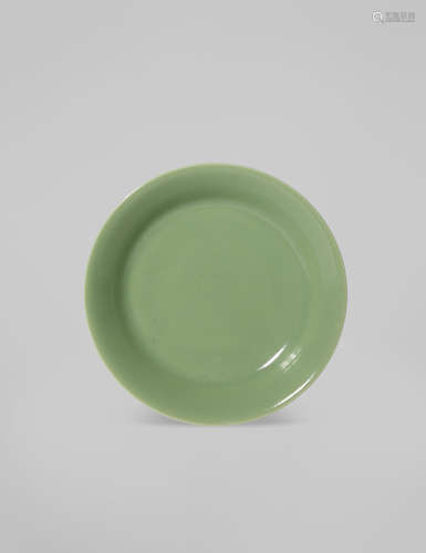 A CHINESE GREEN GLAZED DISH