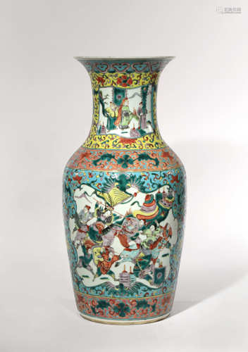 A CHINESE POLYCHROME VASE