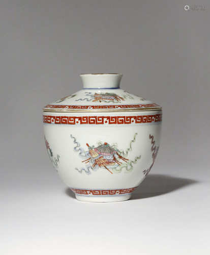 A CHINESE FAMILLE ROSE 'BAJIXIANG' BOWL AND COVER