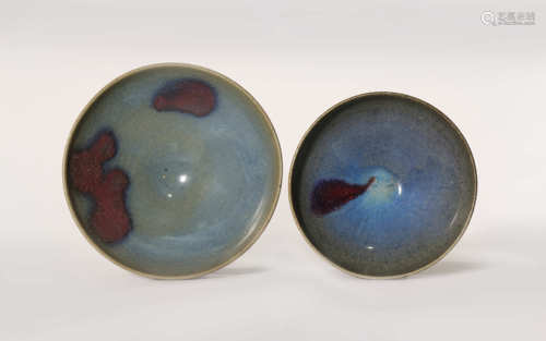 TWO CHINESE JUN-TYPE BOWLS