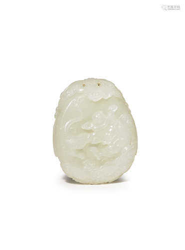 A CHINESE WHITE JADE PENDANT