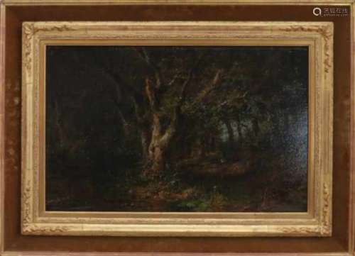 In the manner of Barend Cornelis Koekkoek (1803-1862)In the forest. Signed A. Schelfhout lower