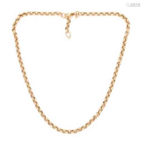 An 18 carat yellow gold link chain necklace, by Tamara Comolli, Italy. Gross weight ca. 21.1 grams.