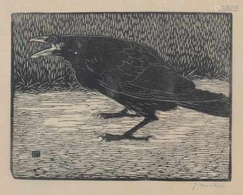 Jan Mankes (1889-1920)Crow (1918). Signed in pencil lower right and with monogram in the plate lower