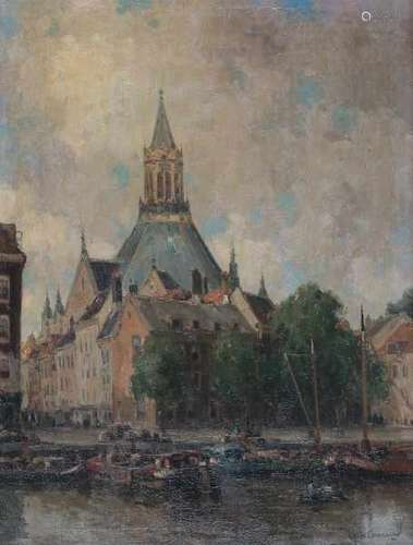 Gerard Delfgaauw (1882-1947)View of the church of Leidschendam. Signed lower right.canvas 78,5 x