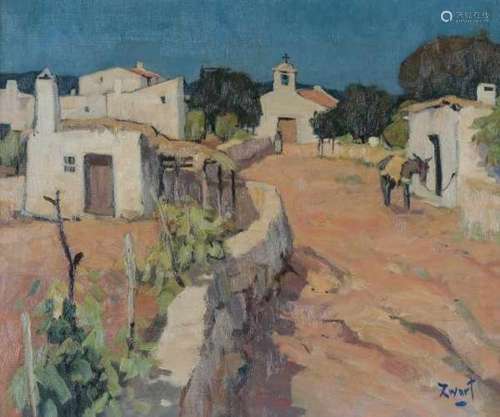 Arie Zwart (1903-1981)'Formentera' (Spain). Signed verso.canvas 48,5 x 58,5 cm.- - -29.00 % buyer'