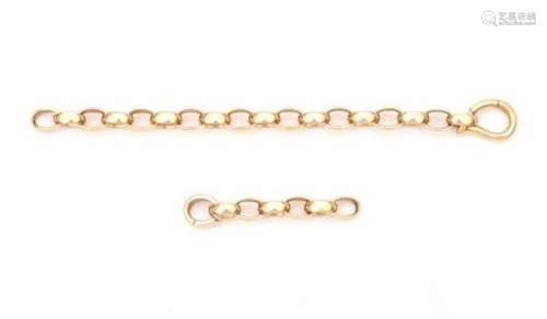 An 18 carat yellow gold link chain bracelet, by Tamara Comolli, Italy. Incl. extra links. Gross