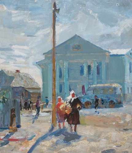 Konstantin Mefodievich Maksimov (1913-1993)'A sunny day'. Not signed. Verso title and date 1965.