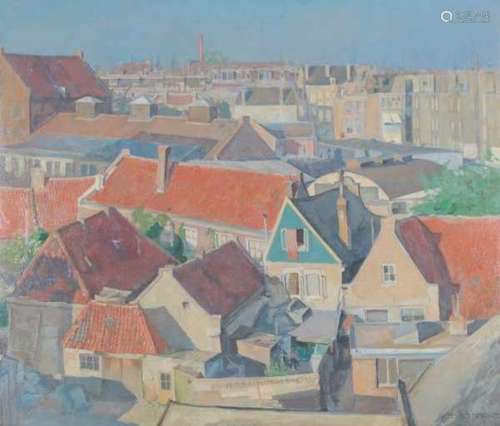 Cees Bolding (1897-1979)View of a town. Signed and dated 1935 lower right.canvas 84 x 99 cm.- - -