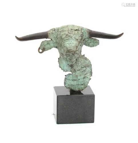 European school 20th centuryA bronze sculpture. Minotaur. Signed and dated '96 on the back.height 14