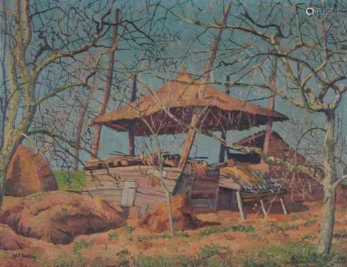 Herman Bieling (1887-1964)Hay barn. Signed lower left.canvas 52 x 68 cm.- - -29.00 % buyer's premium