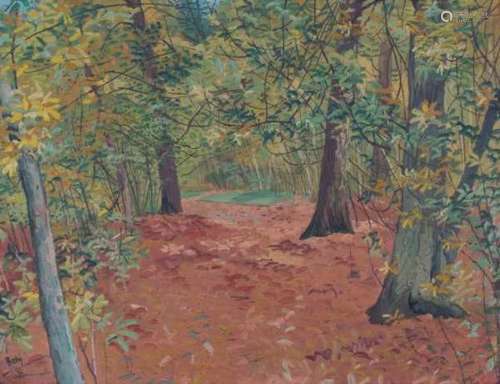 Herman Bieling (1887-1964)In the forest. Signed and dated '46 lower left.canvas 52,5 x 68,5